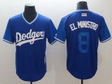 Men's Los Angeles Dodgers #8 Ml Ministro Mejestic Blue 2018 Players' Weekend Flex Base Jersey