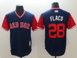 Men's Boston Red Sox #28 Flaco Mejestic Dark Blue 2018 Players' Weekend Flex Base Jersey