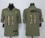 Nike 2018 Atlanta Falcons #11 Julio Jones Olive/Camo Salute to Service Color Rush Limited Jersey