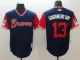 Men's Atlanta Braves #13 Sabanero Soy  Mejestic Dark Blue 2018 Players' Weekend Flex Base Jersey