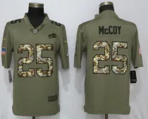 New Nike Buffalo Bills 25 McCoy Olive/Camo Carson 2018 Salute to Service Limited Jersey