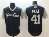 Men's New York Yankees#41 Papa Mejestic Dark Blue 2018 Players' Weekend Flex Base Jersey