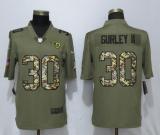 New Nike St.Louis Rams 30 Gurley II Olive/Camo Carson 2018 Salute to Service Limited Jersey