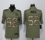 New Nike Chicago Bears 52 Mack OliveCamo Carson 2018 Salute to Service Limited Jersey