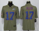 New Nike Buffalo Bills 17 Allen Olive Salute To Service Limited Jersey