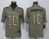 New Nike San Francisco 49ers 10 Jimmy Garoppolo Olive/Camo Carson 2018 Salute to Service Limited Jersey