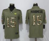 New Nike Kansas City Chiefs 15 Mahomes ll Olive/Camo Carson 2018 Salute to Service Limited Jersey