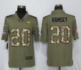 Nike Jacksonville Jaguars 20 Ramsey Olive/Camo Carson 2018 Salute to Service Limited Jersey