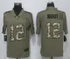 Nike New England Patriots 12 Brady Olive/Camo Carson 2018 Salute to Service Limited Jersey