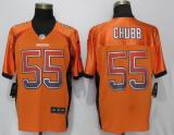 NEW Nike Denver Broncos 55 Chubb Drift Fashion Orange Elite Jersey