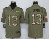 New Nike Tampa Bay Buccaneers 13 Evans Olive/Camo Carson 2018 Salute to Service Limited Jersey