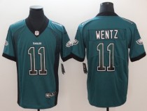 Nike 2018 Philadelphia Eagles #11 Wentz Green Drift Fashion Color Rush Limited Jersey