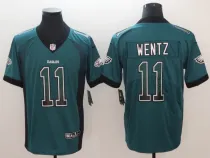 Nike 2018 Philadelphia Eagles #11 Wentz Green Drift Fashion Color Rush Limited Jersey