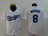 Youth Los Angeles Dodgers #8 Manny Machado White Jersey