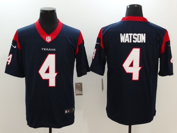 Mens NFL Houston Texans #4 Watson Blue Vapor Limited Jersey