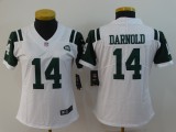 Women Nike New York Jets 14 Darnold White Vapor Untouchable Limited Jersey