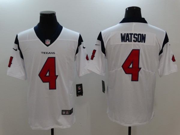 Mens NFL Houston Texans #4 Watson White Vapor Limited Jersey