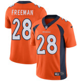 Men Broncos #28 Royce Freeman Orange Vapor Untouchable Limited Jersey