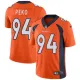 Men Broncos #94 Domata Peko Orange Vapor Untouchable Limited Jersey
