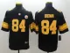 New Nike Pittsburgh Steelers 84 Brown Navy Black Color Rush Limited Jersey