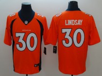 Men Denver Broncos #30 Phillip Lindsay Orange Vapor Untouchable Limited Jersey