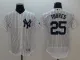 MLB Yankee 25 Gleyber Torres White Flexbase Elite Men Jersey