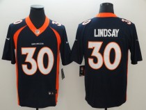 Men Denver Broncos #30 Phillip Lindsay Blue Vapor Untouchable Limited Jersey