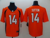 Men Broncos #14 Courtland Sutton Orange Vapor Untouchable Limited Jersey