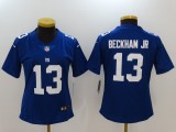 Womens NFL New York Giants #13 Beckham JR  Blue Vapor Untouchable Limited Jersey