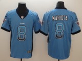 Nike 2018 Tennessee Titans 8 Mariota Blue Drift Fashion Color Rush Limited Jersey