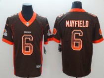 Nike 2018 Cleveland Browns 6 Mayfield Brown Drift Fashion Color Rush Limited Jersey