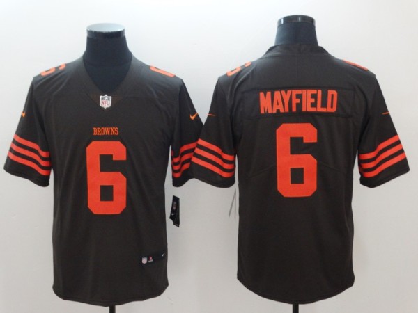 NFL Cleveland Browns #6 Mayfield Brown Color Rush Limited Jersey