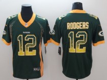 Nike 2018 Green Bay Packers 12 Rodgers Green Drift Fashion Color Rush Limited Jersey