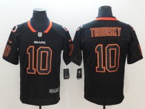 NFL 2018 Chicago Bears 10 Trubisky Lights Out Black Color Rush Limited Jersey