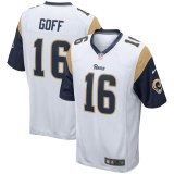 Nike NFL Los Angeles Rams #16 Jared Goff White Game Jersey