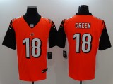 Mens NFL Cincinnati Bengals #18 Green Orange Limited Vapor Jersey