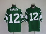 Joe Namath Green Throwback Jersey, NFL New York Jets #12 Jersey