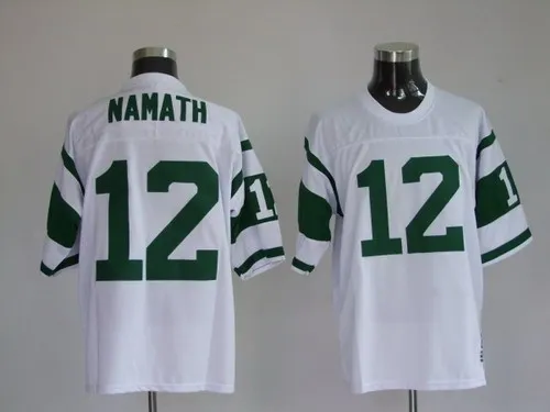 NFL New York Jets #12 Joe Namath Throwback Jersey in White
