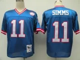 New York Giants #11 Phil Simms Throwback jersey in Blue
