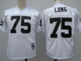 NFL Throwback #75 White H.Long Oakland Raiders Jersey