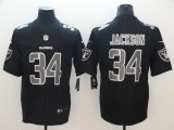 Nike 2018 Oakland Raiders #34 Bo Jackson Fashion Impact Black Color Rush Limited Jersey