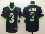 Nike 2018 Seattle Seahawks 3 Wilson Drift Fashion Color Rush Limited Jersey