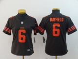 Women NFL Cleveland Browns #6 Mayfield Brown Color Rush Limited Jersey