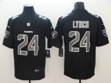 Nike 2018 Oakland Raiders 24 Lynch Fashion Impact Black Color Rush Limited Jersey