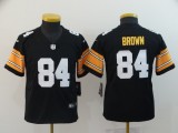 Youth Pittsburgh Steelers #84 Brown Vapor Untouchable Player Limited Black Jersey