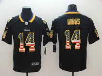 Nike 2018 Minnesota Vikings #14 Diggs USA Flag Fashion Black Color Rush Limited Jersey