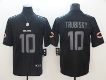 Nike 2018 Chicago Bears 10 Trubisky Fashion Impact Black Color Rush Limited Jersey