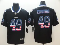 Nike 2018Buffalo Bills #49 Tremaine Edmunds USA Flag Fashion Black Color Rush Limited Jersey