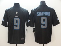 Nike 2018 Detriot Lions #9 Stafford Fashion Impact Black Color Rush Limited Jersey