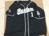 Customized Raiders Baseball Style Black Jersey